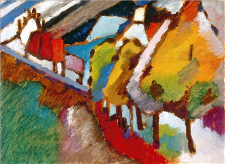 Murnau - Castle and Church 1909 Wassily Kandinsky Painting